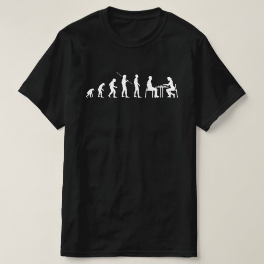 T-shirt Drôle Joueurs d'échecs Mankind Evolution Parody Wv (Design devant)