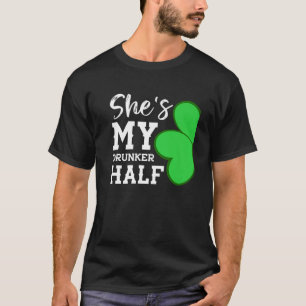 T-shirt Drôle Jour de la Saint Patrick Couple Shamrock - E
