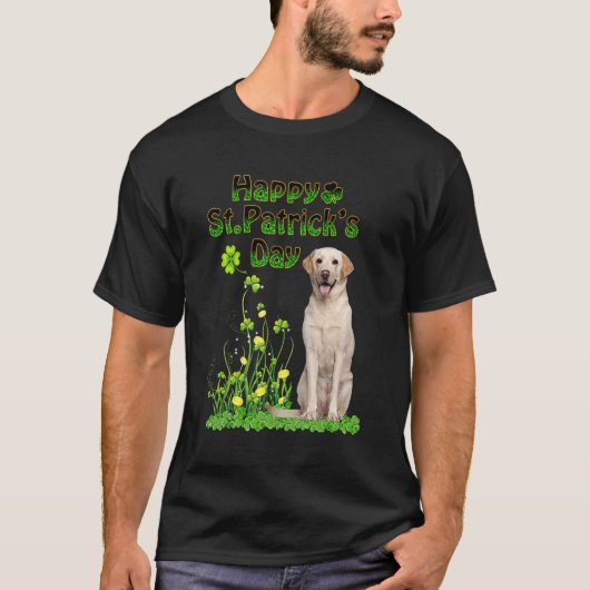 T-shirt Drôle Jour de la Saint Patrick Labrador Retriever (Devant)
