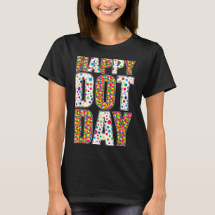 T-shirt Drôle Jour Joyeux Point Polka Dot Art Étudiants En