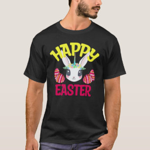 T-shirt Drôle Joyeuses Pâques Mignon Lapin Golden Retrieve