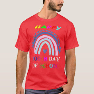 T-shirt Drôle Joyeux 100 Jour De L'École Arc En Ciel