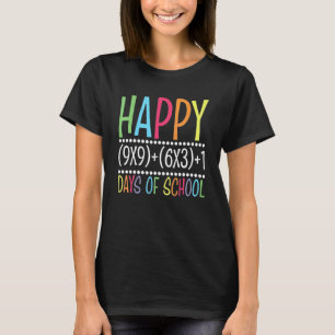 T-shirt Drôle Joyeux 100 Jours d'École Prof de Maths Élève