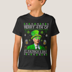T-shirt Drôle Joyeux 4ème St. Patrick Day Joe Biden Entend