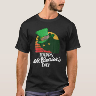 T-shirt Drôle Joyeux St Catrick's Day 80'S St patrick Cat