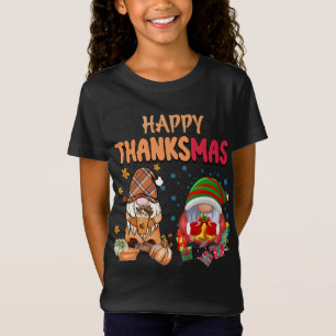 T-Shirt Drôle Joyeux Thanksgiving et Noël C