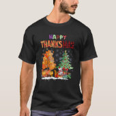 T-shirt Drôle Joyeux Thanksmas Mignonne Thanksgiving et Ch (Devant)