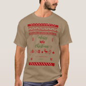 T-shirt Drôle Joyeux Vilain Chandail de Noël Rouge Corresp (Devant)