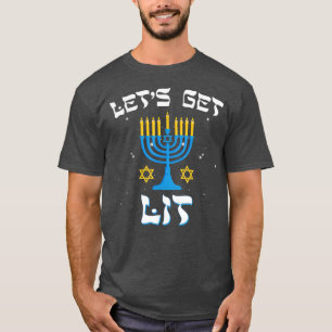 T-shirt Drôle juif vacances Hanoukka Costume Let's get Li
