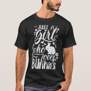 T-shirt Drôle Juste Une Fille Qui Aime Les Lapins Mignon L