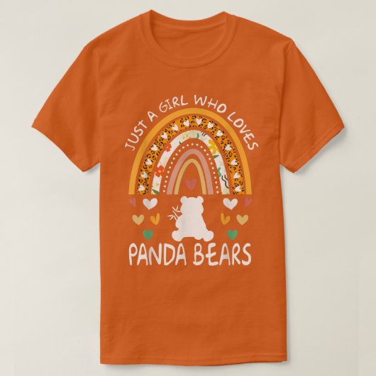 T-shirt Drôle Juste Une Fille Qui Aime Panda Ours Rainbow (Design devant)