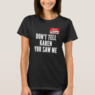 T-shirt Drôle Karen Halloween Costume Bonjour Mon Nom Est 