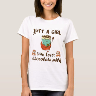 T-shirt Drôle kawaii chocolat design de lait pour filles