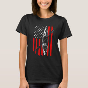 T-shirt Drôle Kayaking Pour Hommes Femmes Cool Drapeau Amé