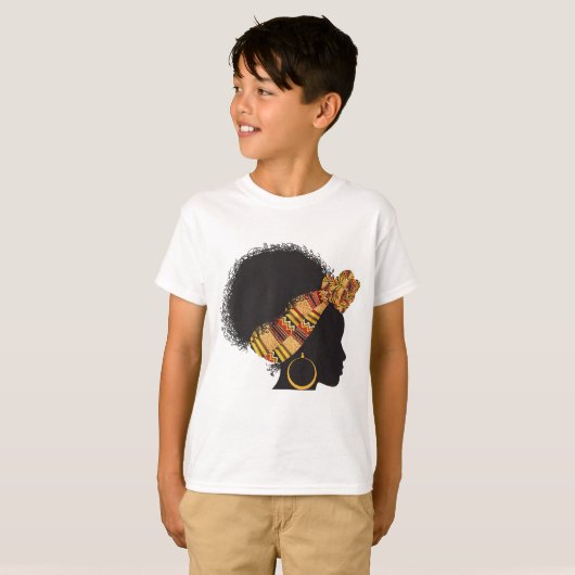 T-shirt Drôle Kente Tête Envelopper Cadeau Pour Afro-Améri (Devant entier)