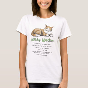 T-shirt Drôle Kitty sagesse