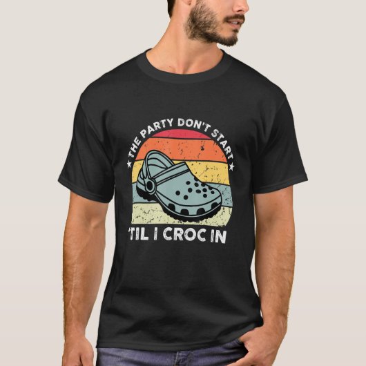 T-shirt Drôle La fête ne commence pas avant que je croque (Devant)