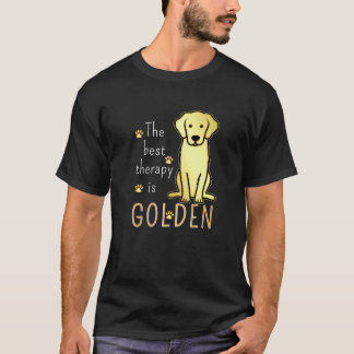 T-shirt Drôle La Meilleure Thérapie Est Chien Retriever D'