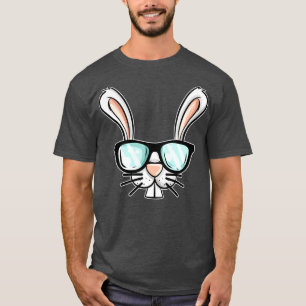 T-shirt Drôle Lapin De Pâques Avec Lunettes De Soleil Cost