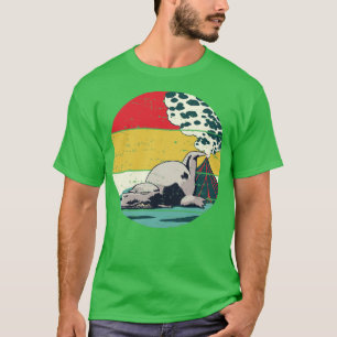 T-shirt Drôle Lazy T Rex Retro Sunset Distasté Vintage R