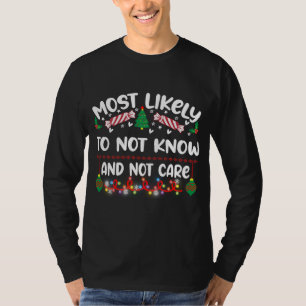 T-shirt Drôle Le Plus Probable À Ne Pas Connaître Et Ne Pa
