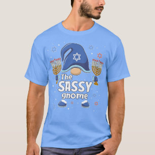 T-shirt Drôle Le Sassy Gnome Hanoukka Matching Family Paj