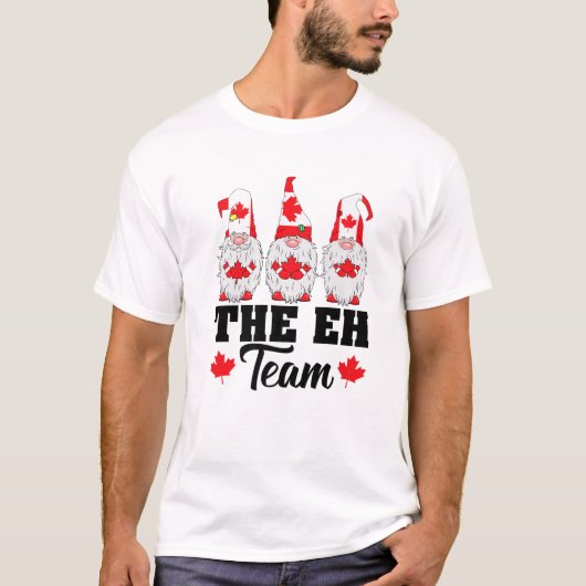 T-shirt Drôle L'Équipe EH Gnomes Maple Leaf Drapeau Canadi (Devant)
