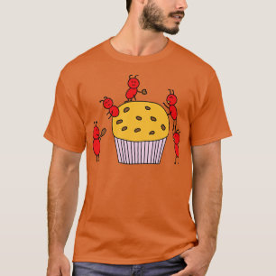 T-shirt Drôle Les fourmis Rouges Travaillent Ensemble