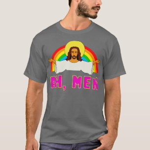 T-shirt Drôle Lgbt Ah Homme Jésus Gay pride Rainbow