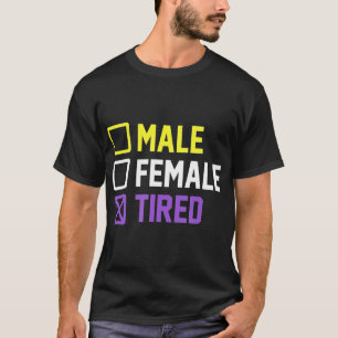 T-shirt Drôle LGBT Pride Non binaire Drapeau Non Binaire