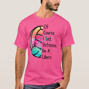 T-shirt Drôle Libero Defensive Volleyball Lecteur Cute Quo