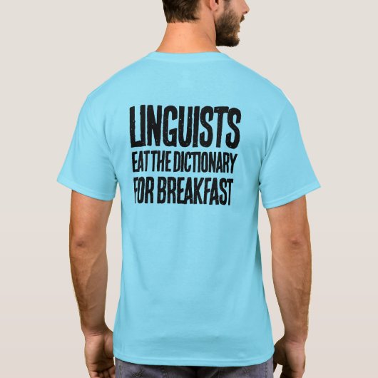 T-shirt Drôle Linguistes mangez le dictionnaire pour le pe (Dos)