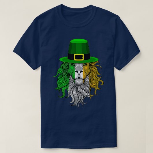T-shirt Drôle Lion Irlande drapeau, Casquette Lion irlanda (Design devant)