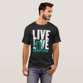 T-shirt Drôle Live Love Lutte Graphique Pour Les Femmes Et (Devant entier)
