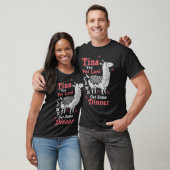 T-shirt Drôle Llama Dit Tina You Fat Lard Alpaca Cadeau (Unisexe)