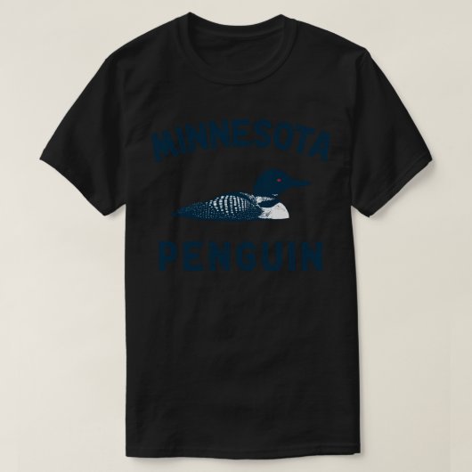 T-shirt Drôle Loon Minnesota Penguin (Design devant)