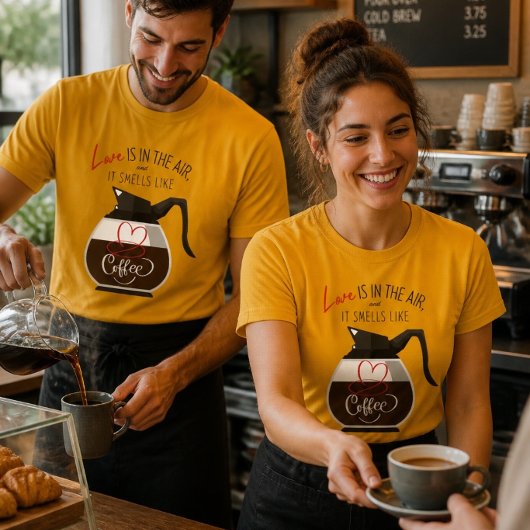 T-shirt drôle Love and Coffee