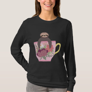 T-shirt Drôle Lovely Coffee Sloth Cute Lazy Sloth Funny