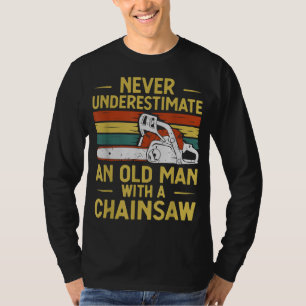 T-shirt Drôle Lumberjack Art Hommes Papa Chainsaw Arborist