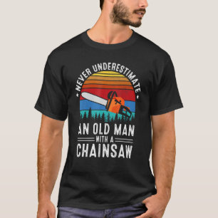 T-shirt Drôle Lumberjack Art Hommes Papa Chainsaw Arborist