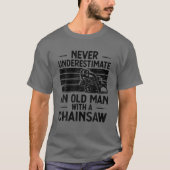 T-shirt Drôle Lumberjack Art Hommes Papa Chainsaw Arborist (Devant)