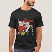 T-shirt Drôle M. Meowgi Karate Chat Meow Design Hommes Fem (Devant)