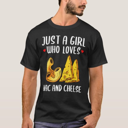 T-shirt Drôle Mac Et Fromage Pour Filles Femmes Macaroni C (Devant)