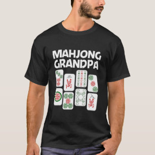 T-shirt Drôle Mahjong Cadeau Grand-père papa Hommes Tile J