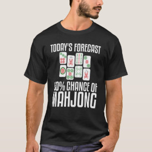 T-shirt Drôle Mahjong Pour Hommes Joueuses De Jeu De Carre