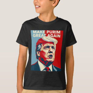 T-shirt Drôle Make Purim Great Again Costume Purim Trump L