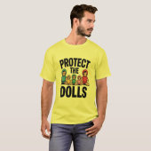 T-shirt drôle maman papa protéger les poupées (Devant entier)