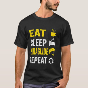 T-shirt Drôle Manger Dormir Parapente Répéter Drôle Saut e