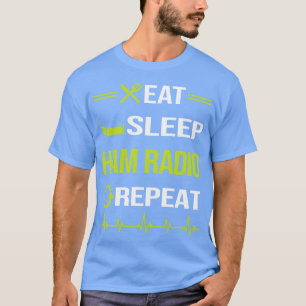 T-shirt Drôle Manger Dormir Répéter Jambon Radio Amateur R