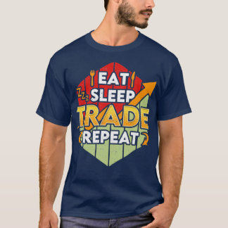 T-shirt Drôle Manger Le Sommeil Commerce Répéter Échange I
